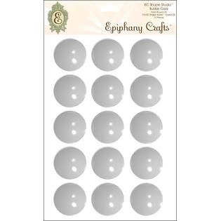 Epiphany Crafts Clear Bubble Caps Round 25 15/Pkg