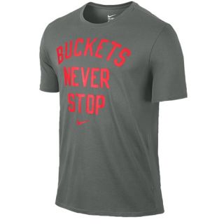 Nike Buckets Never Stop T Shirt   Mens   Basketball   Clothing   University Red/Black