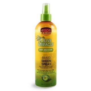 African Pride Olive Miracle Braid Sheen Spray, 12 oz (Pack of 2)