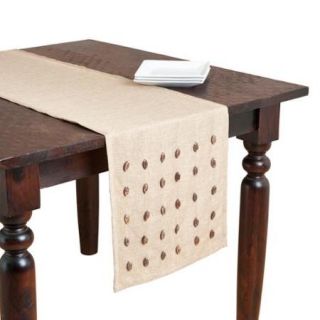 Natural Coconut Shell Buttons Table Runner
