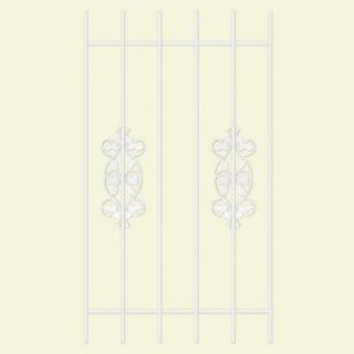 Unique Home Designs Rambling Rose 30 in. x 54 in. White 6 Bar Window Guard DISCONTINUED SWG0320WHT3054