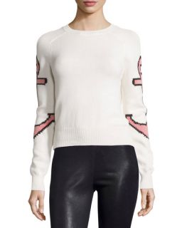 See by Chloe Long Sleeve Anchor Sweater, Beige