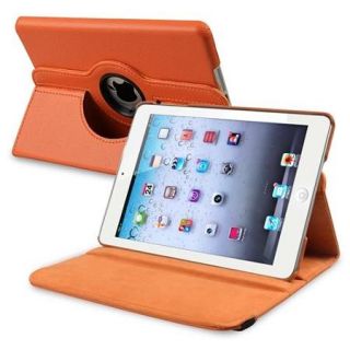 Insten 360 degree Swivel Leather Case For Apple iPad Mini 3 3rd / 1 1st / 2 2nd with Retina Display, Orange