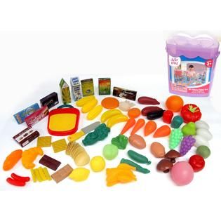 Just Kidz 80 pc. Colorful Play Food Set   Toys & Games   Pretend Play