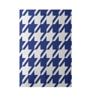 E By Design Decorative Geometric Royal Blue Area Rug