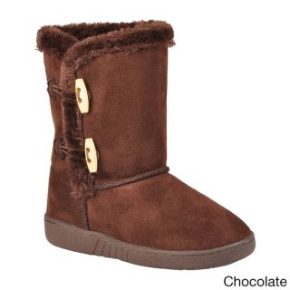 Journee Kids Girls H3 Side Toggle Accent Boots   13748180