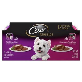 CESAR Canine Cuisine Variety Pack Filet Mignon & Porterhouse Steak Dog Food (12 Count)