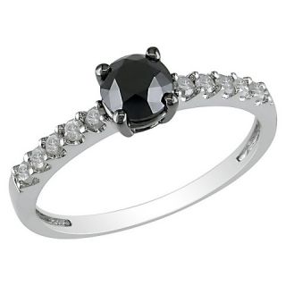 1ct Black & White Dia Fashion Ring
