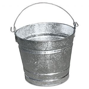 Galvanized Pail, 10qt, Steel, 12/Box