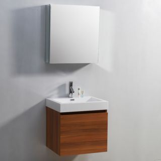 Virtu USA Zuri 24 inch Grey Single Sink Bathroom Vanity