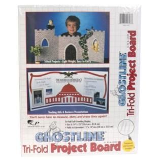 Carolina Pad Ghostline Tri Fold Project Board, Size 14 x 33 inch, 1