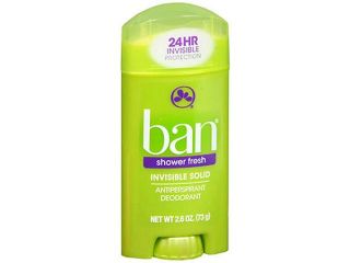 Ban Shower Fresh, Invisible Solid Deodorant   2.6 oz