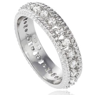 Tressa Collection Sterling Silver CZ Bridal style Band (6 mm)