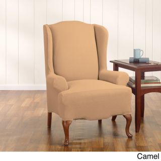 Sure Fit Stretch Honeycomb Wing Chair Slipcover   Shopping