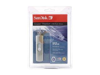 SanDisk Cruzer Titanium 512MB Flash Drive (USB2.0 Portable) Model SDCZ3 512 A10