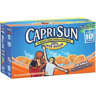 Capri Sun Orange Juice Drink, 6 fl oz, 10 count