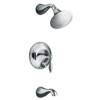 KOHLER Finial Traditional Bath and Shower Faucet Trim Only in Polished Chrome K T312 4M CP