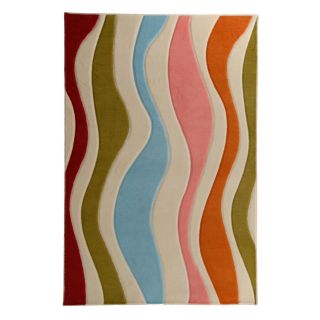 Squiggly Rainbow Area Rug by Rug Studio