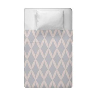 Geometric Duvet Cover in Shell Rain (King)