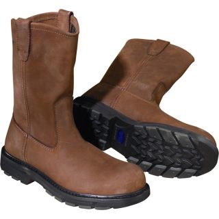 Wolverine Wellington 10in. Slip-Resistant Steel-Toe Boot — Size 10 1/2 Wide, Model# W04707  Wellington Work Boots
