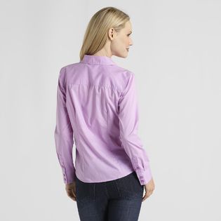 Basic Editions   Womens Plus Easy Care Shaped Shirt