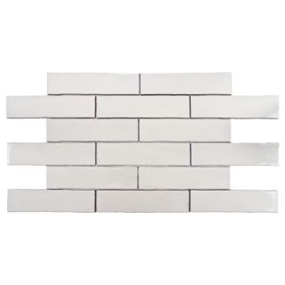 SomerTile 3x12 in Alaskan Craquelle White Ceramic Wall Tiles (Case of