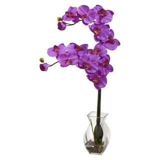 Nearly Natural Phalaenopsis Orchid w/Vase Arrangement