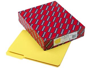 Smead 10271 Interior File Folders, 1/3 Cut Top Tab, Letter, Yellow, 100/Box