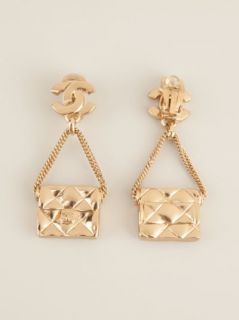 Chanel Vintage Handbag Pendant Earring