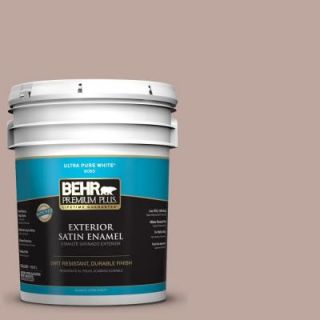 BEHR Premium Plus 5 gal. #PWL 88 Heavenly Cocoa Satin Enamel Exterior Paint 940005