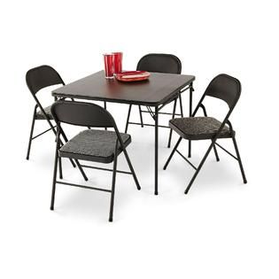 Cosco  5 Piece Set with Vinyl Table Top and Fabric Chairs