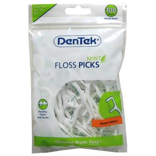 DenTek Floss Picks, Mint, Value Pack, 100 picks   Health & Wellness