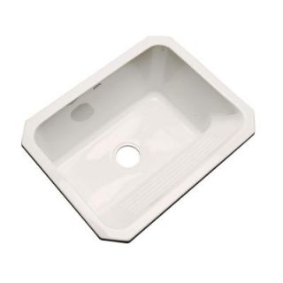 Thermocast Kensington Undermount Acrylic 25 in. Single Bowl Utility Sink in Bone 21001 UM