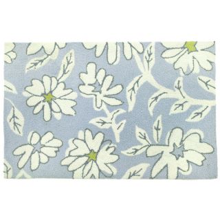 Floral and Garden Blue/White Daisies Area Rug by Homefires