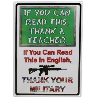 Rivers Edge Products 12 inch x 17 inch Tin Sign If You Can Read This