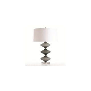 Arteriors Home 30 1/2 in 3 Way Gray Art Glass Table Lamp with White Shade