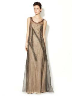 Tulle Embellished Gown by Carolina Herrera