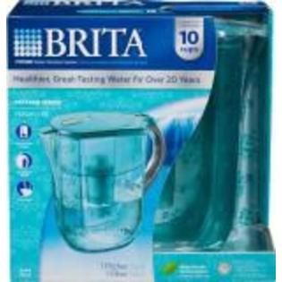 Brita  Grand Pattern Water Filtration Pitcher, 10 Cups Turquoise