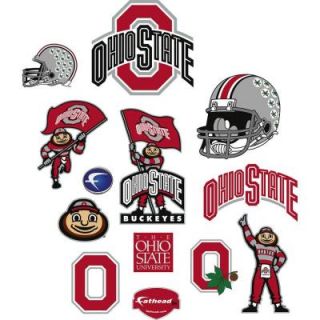 Fathead 40 in. x 27 in. Ohio State Buckeyes Team Logo Assortment Wall Decal FH15 15203