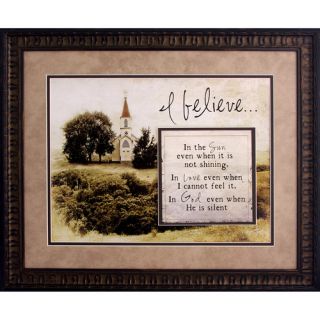 Believe In Framed Graphic Art by The James Lawrence Company