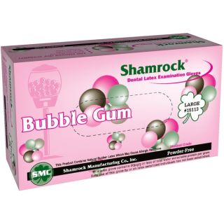 Shamrock Examination Bubble Gum Scented Latex Textured Gloves (Case of