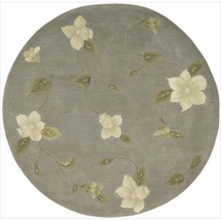 Nourison Hand tufted Julian Floral Stone Floral Wool Rug (6 Round)