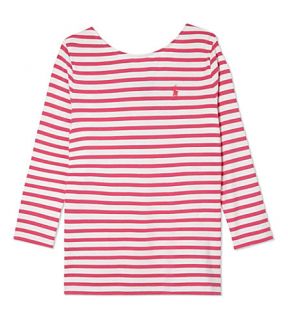 RALPH LAUREN   Striped long sleeved modal top 7 14 years