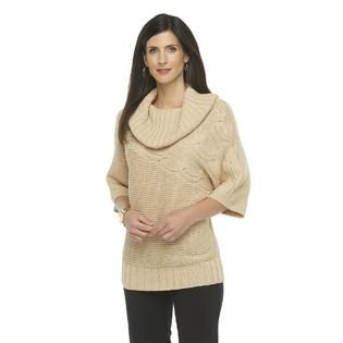 Jaclyn Smith Womens Cable Knit Sweater   Clothing, Shoes & Jewelry