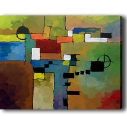Abstract Color Blocks Giclee Canvas Art  ™ Shopping