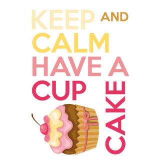 Home Decor Line Keep Calm and Cupcake Quote Wall Decal by WallPops
