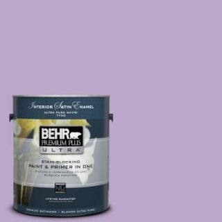 BEHR Premium Plus Ultra 1 gal. #M570 4 Cyber Grape Satin Enamel Interior Paint 775401