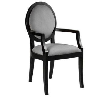 Home Decorators Collection Zoe Grey Solid Velvet Arm Chair 0285200270