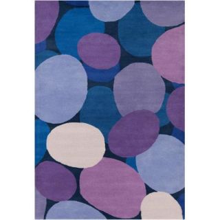 Chandra Rugs Stella Patterned Contemporary Wool Purple/Blue Area Rug