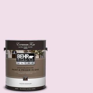 BEHR Premium Plus Ultra 1 gal. #M120 1 Pink Proposal Flat Exterior Paint 485001